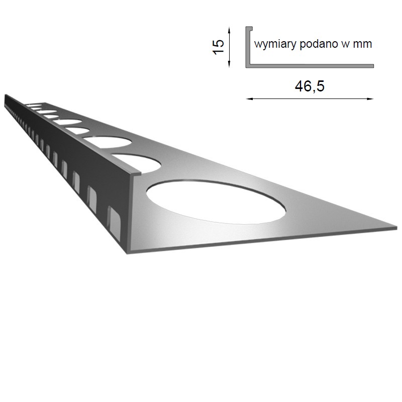 Profil schodowy sc1 schodzy wewnetrzne z okladzinami ceramicznymi