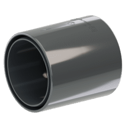 Dwukielichowa złączka rury spustowej PVC Ø90,5mm grafit RAL 7016 KROP