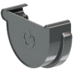 Denko rynny PVC prawe 75mm grafit RAL 7016 KROP