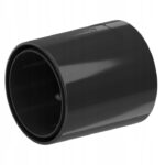 Dwukielichowa złączka rury spustowej PVC Ø63,5mm czarny RAL 9005 KROP