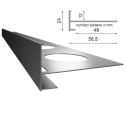 Profil schodowy sc1 schodzy wewnetrzne z okladzinami ceramicznymi