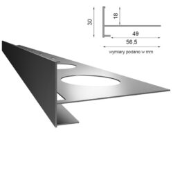 Profil schodowy sc1 schodzy wewnetrzne z okladzinami ceramicznymi