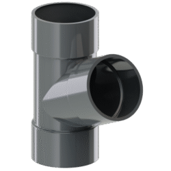 Trójnik do rury spustowej PVC 151mm Ø63,5mm 67,5° grafit RAL 7016 KROP