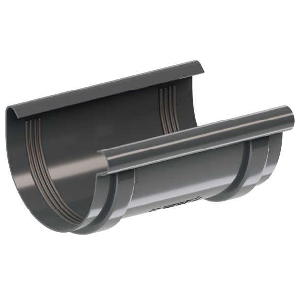 Łącznik rynny Złączka PVC 130mm grafit RAL 7016 KROP