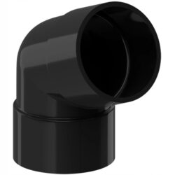 Kolano do rury PVC 90mm 67,5° czarny RAL 9005 KROP