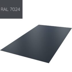 Blacha płaska 0,5mm arkusz 2000x1250mm połysk RAL 7024 BLACHOTRAPEZ