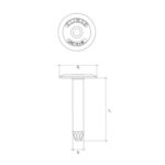 Tuleja tworzywowa do mocowania izolacji dachu płaskiego LINO 13x155mm 200 sztuk KLIMAS - obrazek 2