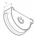 Denko rynny PVC prawe 75mm czarny RAL 9005 KROP - obrazek 2