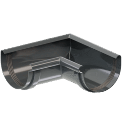 Narożnik wewnętrzny 90° do rynny PVC 130mm grafit RAL 7016 KROP