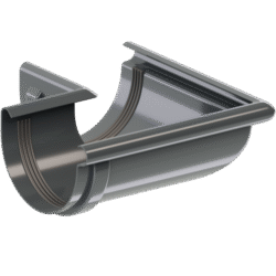 Narożnik zewnętrzny 90° do rynny PVC 130mm grafit RAL 7016 KROP
