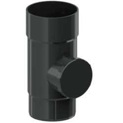Rewizja do rynny PVC 90mm czarny RAL 9005 KROP