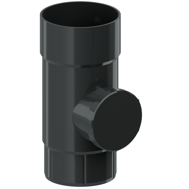 Rewizja do rynny PVC 90mm czarny RAL 9005 KROP