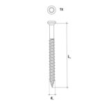 Wkręty samogwintujące do betonu i drewna 6,3x220mm 100 sztuk TX-30 KLIMAS - obrazek 3