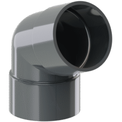 Kolano do rury PVC 90mm 67,5° grafit RAL 7016 KROP