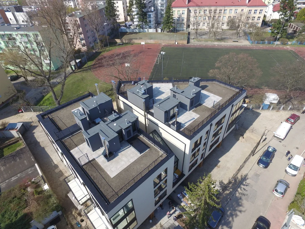 dach zielony, użytkowy - ogródki Gedymina