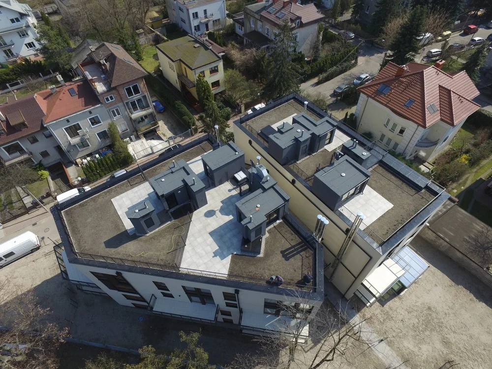 dach zielony, użytkowy - ogródki Gedymina