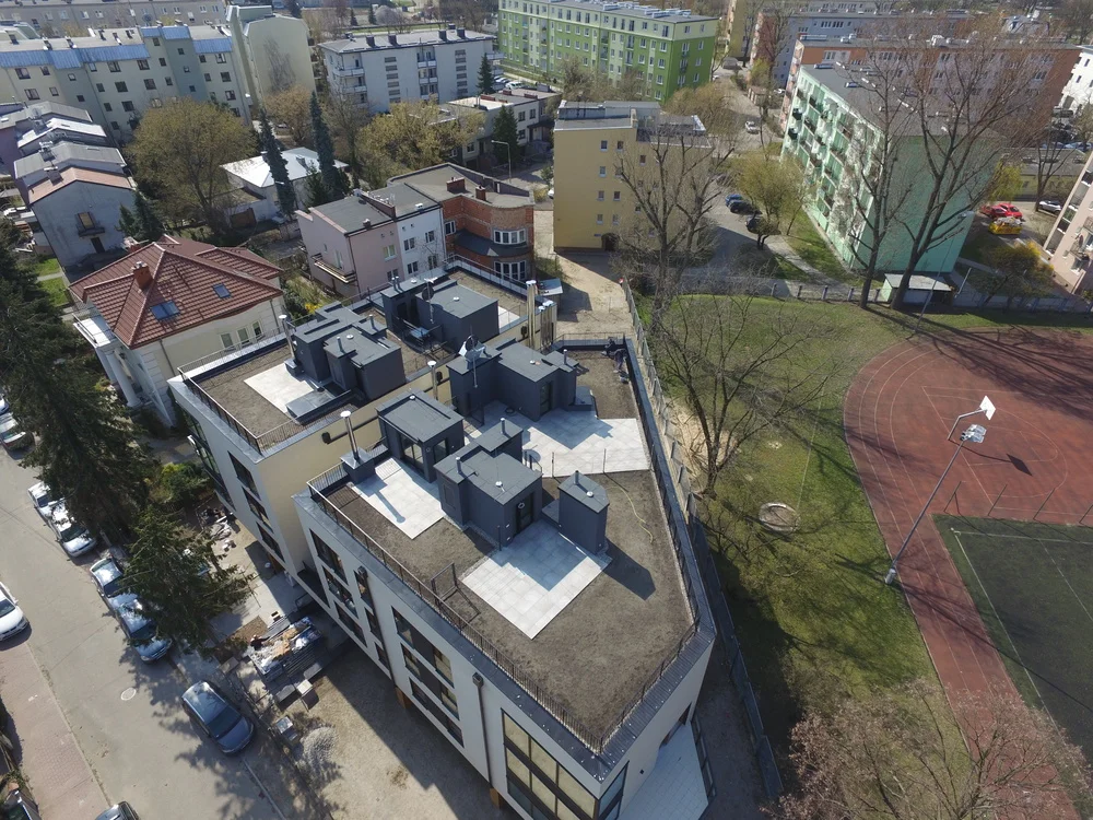 dach zielony, użytkowy - ogródki Gedymina