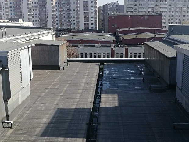 Renowacja pokrycia papowego z dachfolią EPDM - Studio Nagrań TVP S.A, Warszawa